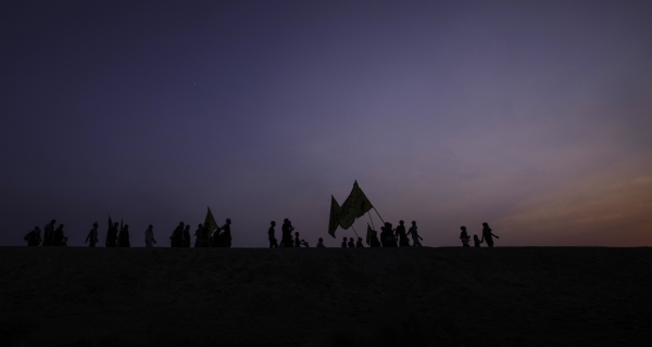زيارة الأربعين_طريق المشاية