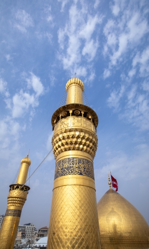 قبة ومنارة الامام الحسين عليه السلام 