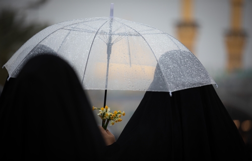  أجواء نزول #الغيث بين الحرمين الشريفين