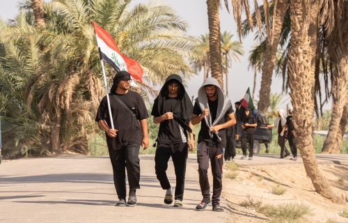لو تعبن الرجلين ... أوصل زحف لحسين 